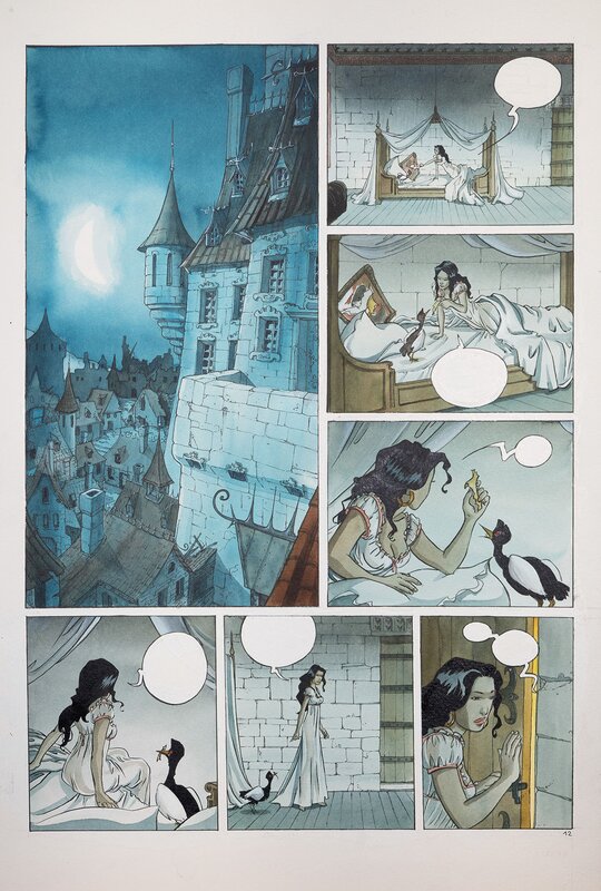 En vente - Isabelle Dethan, Le roi cyclope - T2 p 12 - Planche originale