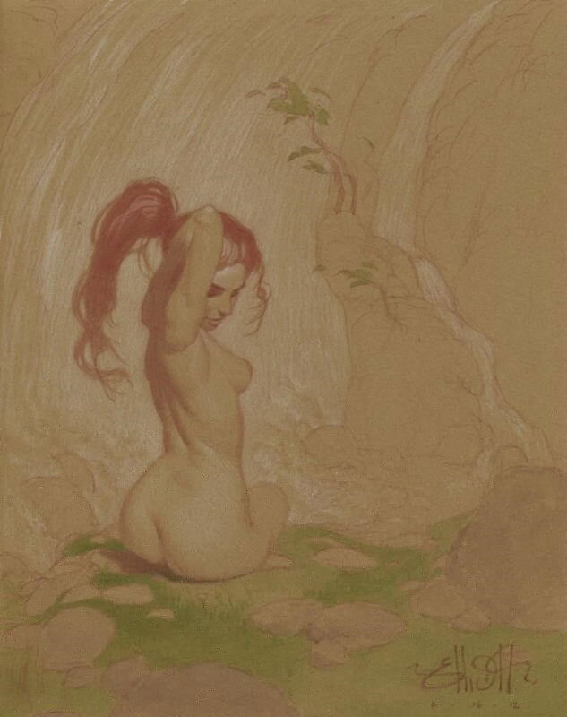 Waterfall par Craig Elliott - Illustration originale