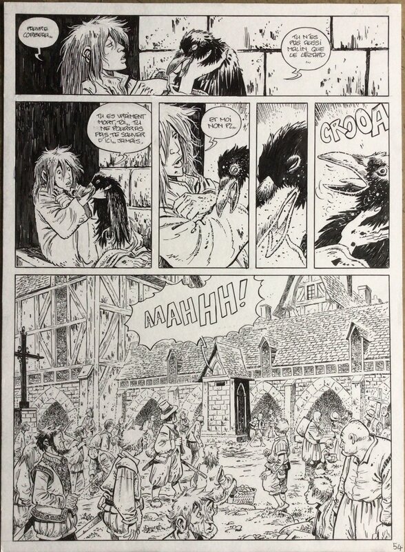 For sale - Xavier Fourquemin, Planche 54 du premier tome de la série Le Cimetière des Innocents - Comic Strip