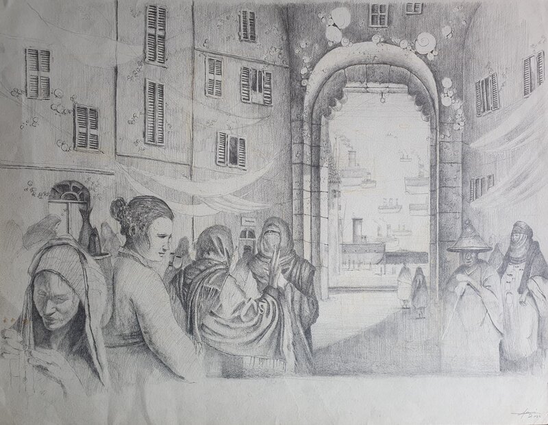 Market Square by Marco Leoni - Illustration originale
