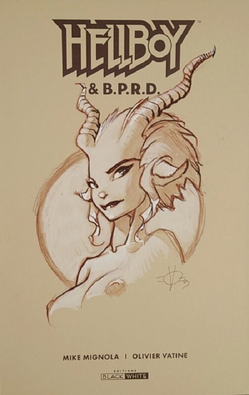 Olivier Vatine, Aelita Hellboy Night of the Cyclops Blank Cover Artist Edition - Illustration originale