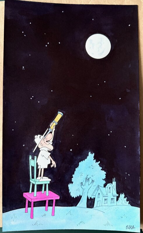 Bara, Observation Lunaire 1 - Original Illustration