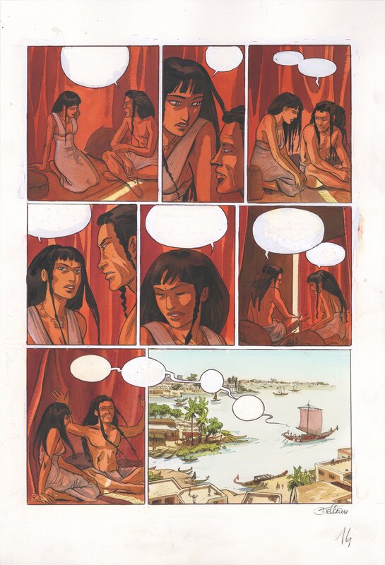 Isabelle Dethan, Sur les Terres d'Horus T.8, planche 14 - Planche originale