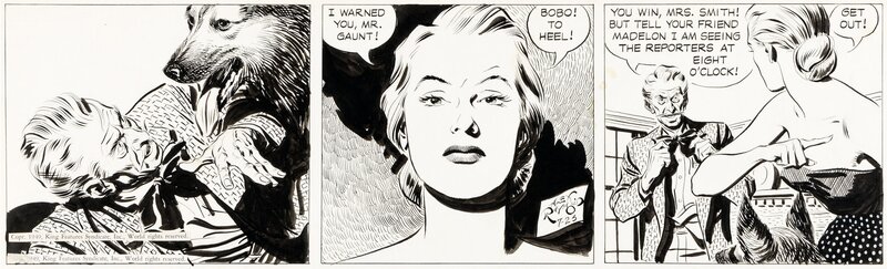 Alex Raymond, Rip Kirby - Quadriptyque - 23 Juillet 1949 - Planche originale