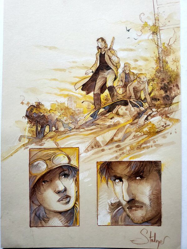 Éric Stalner, LA ZONE   couleur directe - Original Illustration
