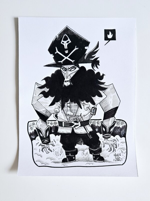For sale - oTTami, Dessin original de l'Inktober 2024 : LeChuck de Return to Monkey Island ! - Original Illustration