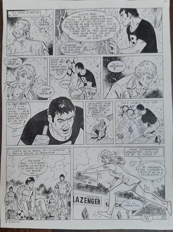 Eric Castel par Raymond Reding - Planche originale
