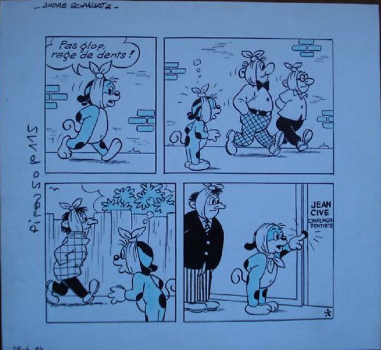Dentiste par André Schwartz - Planche originale