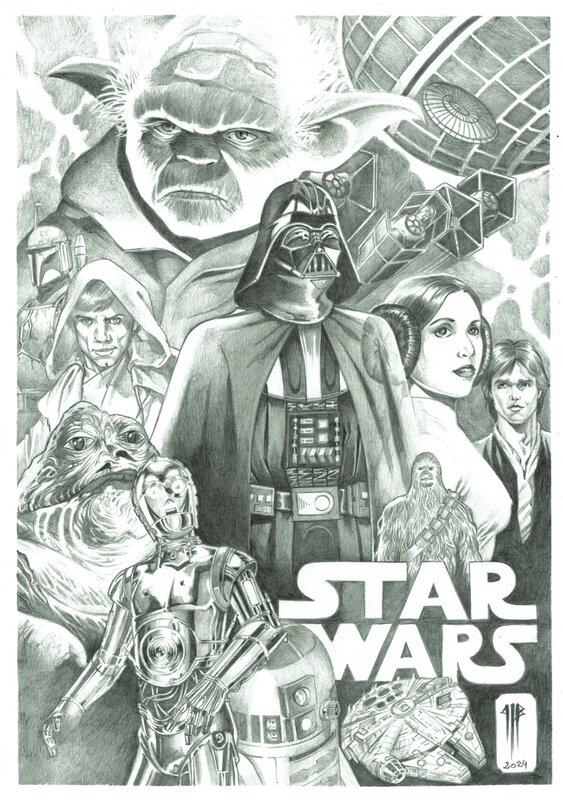 En vente - Star Wars par Philippe Bringel - Illustration originale