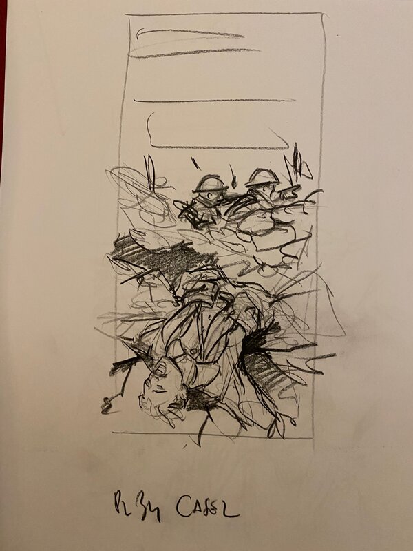 Stéphan Agosto, croquis préparatoire, 
