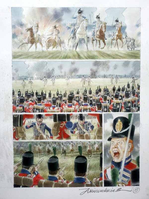 Andréi Arinouchkine, Waterloo  T2   couleur directe - Planche originale