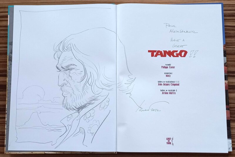 Philippe Xavier, Tango - Integrale 1 - dedicace - Sketch