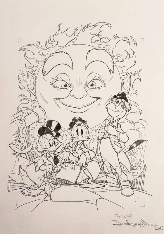 Ivan Bigarella, Couverture - Voyage à travers l'impossible - Topolino 3546 - Couverture originale