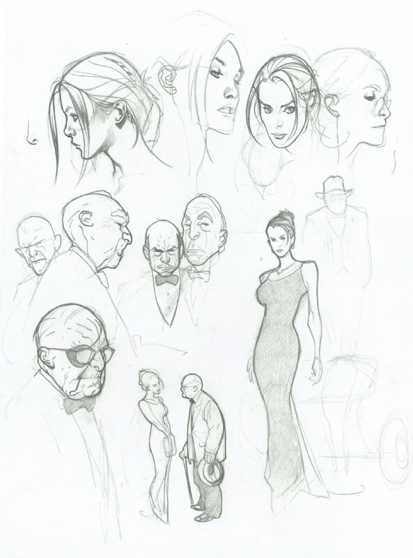 Adam Hughes, Lara Croft Character Sheet - Dédicace