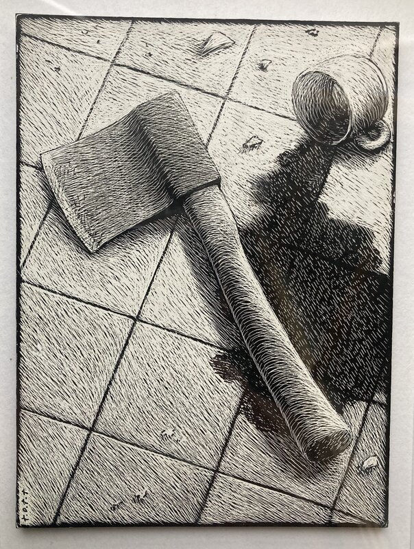 La hache by Thomas Ott - Original Illustration