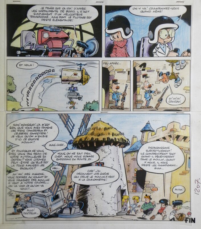 En vente - « Les As » – Greg – PIF – N° 1207 – Planche originale n° FIN - Planche originale