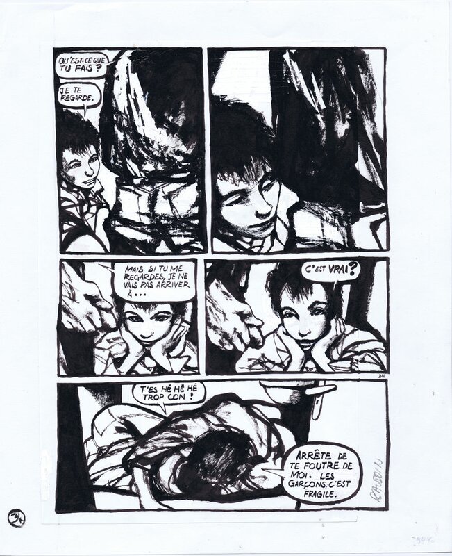 Edmond Baudoin, Les Yeus dans le Mur planche 34 - Comic Strip
