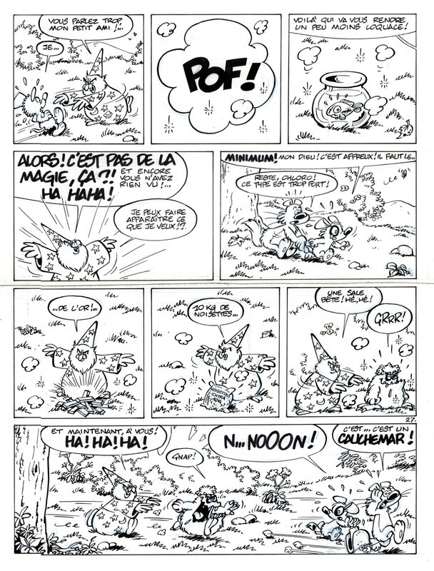 Walli, Chlorophylle (Tome 14) - Le combat des mages, planche 27 - Planche originale