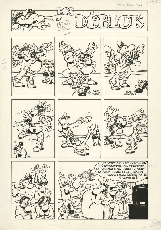 En vente - Les Déblok par Florence Cestac - Planche originale