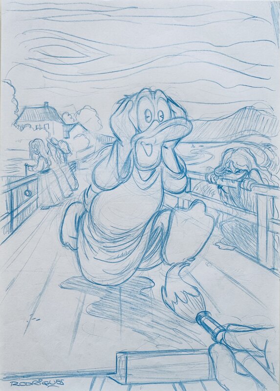 Paco Rodriguez Peinado, Couverture préliminaire - « Tableaux Vivants » - Le Cri de Munch - Couverture originale