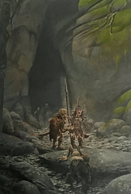 Bilbo le Hobbit by Adrian Smith - Original Illustration