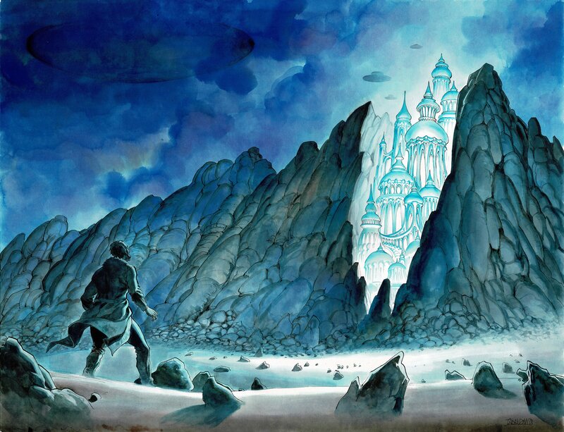 En vente - Pierre Taranzano, Aux portes de Shamballah - Illustration originale