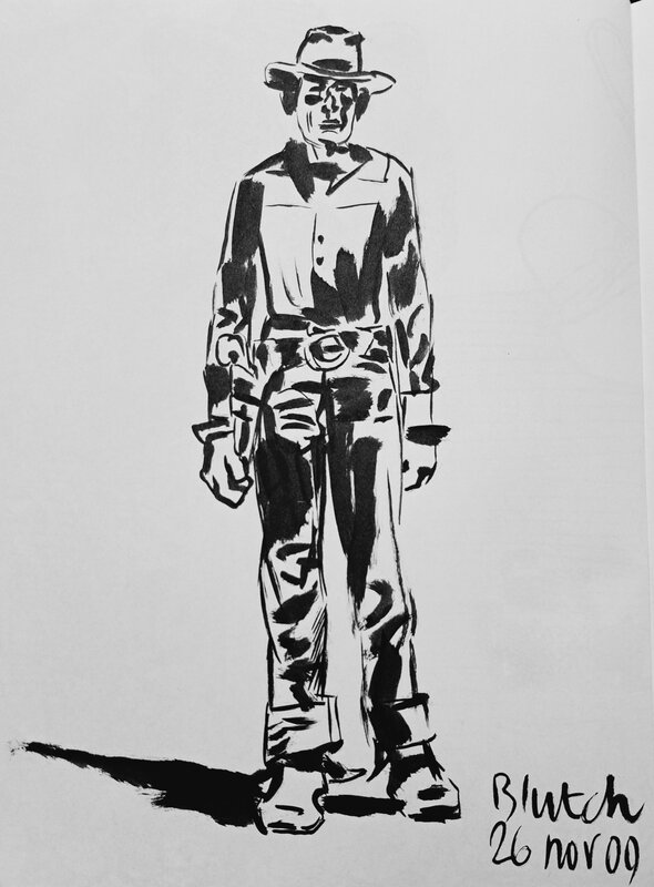 Le cowboy par Blutch - Dédicace