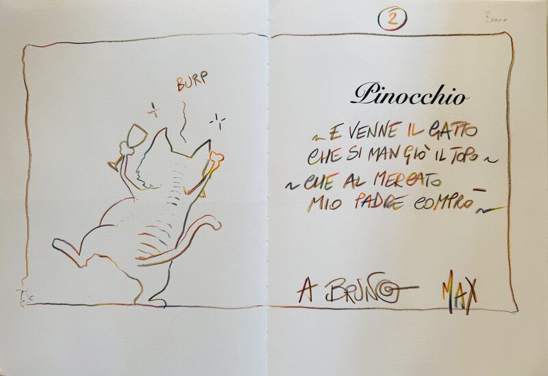 Massimiliano Frezzato, Le Chat - Livre Pinocchio - Sketch