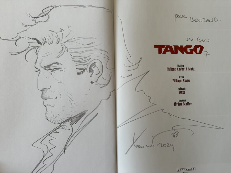 Xavier : dédicace dans l’album Tango 7 - Sketch