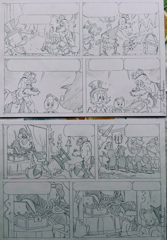 Andrea Ferraris, Rune Meikle, Page 2 - Crayonné - Le secret d'Ezra McPicsou / The Secret of Ebeneezer Duck - Comic Strip
