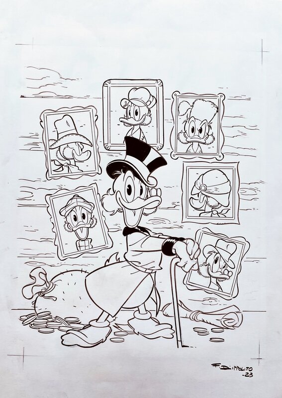 Francesco D’Ippolito, Don Rosa, Picsou - Couverture Topolino 3517 - Couverture originale