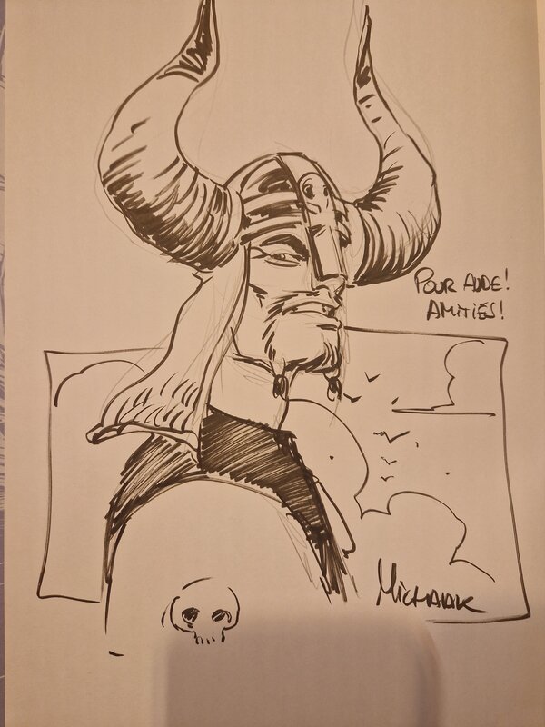 Dédicace de Michalak dans Aslak tome 4 - Sketch
