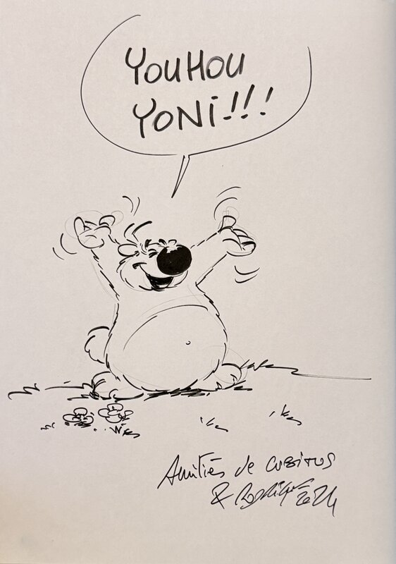 Michel Rodrigue, Dédicace Cubitus - St Raphaël 2024 - Sketch
