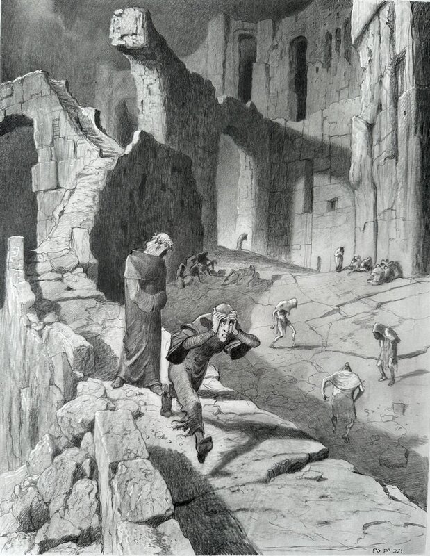 PAUL ET GAETAN BRIZZI : planche originale de L’ENFER DE DANTE - Planche originale