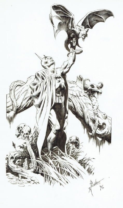 Sandy Plunkett, Batman Legends of the Dark Knight Pin Up - Illustration originale