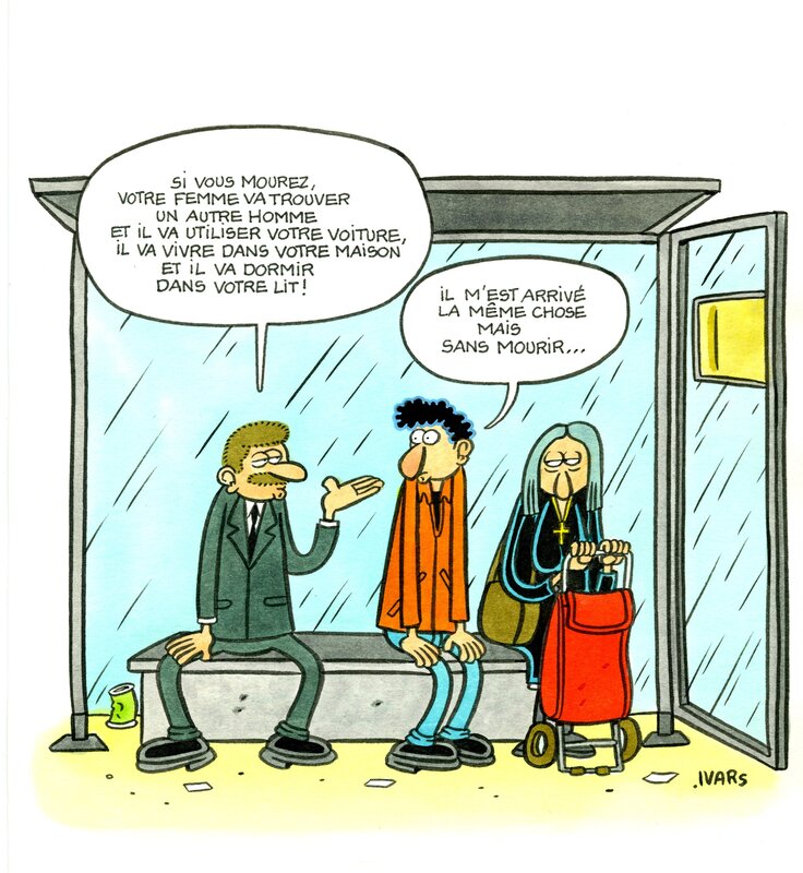 En vente - Si vous mourez... par Éric Ivars - Illustration originale