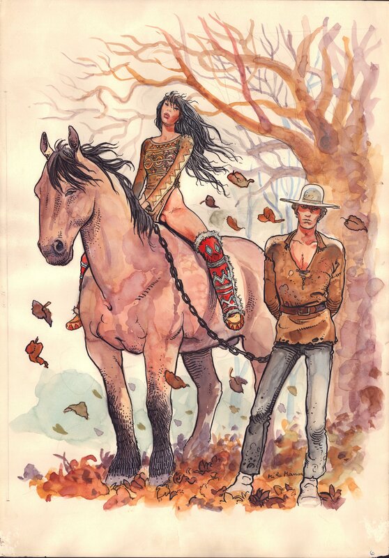 For sale - Milo Manara, Quatre Doigts - L'homme de papier - Original Cover