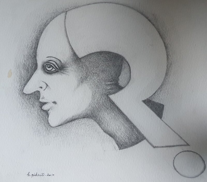 Questionnement par Hugues Picherit - Illustration originale