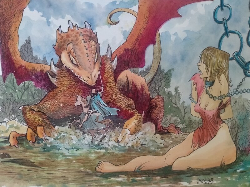 For sale - Davide Garota, La belle et le dragon - Color guide