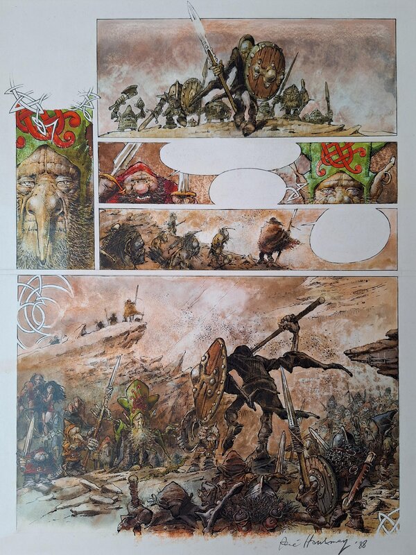 Hausman - LaÏyna - Le crépuscule des elfes - p 39 - Planche originale
