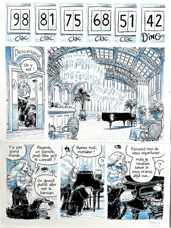 Phicil, Les fantômes du Mont-Blanc - Planche originale