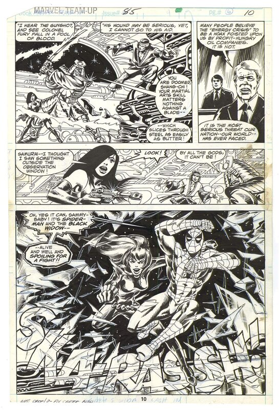For sale - Sal Buscema, Steve Leialoha, Marvel Team-Up #85 p10 (Half Splash) - Comic Strip