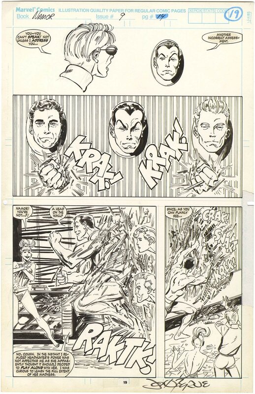 For sale - John Byrne, Namor, The Sub-Mariner #9 p.19 (Signed) - Comic Strip