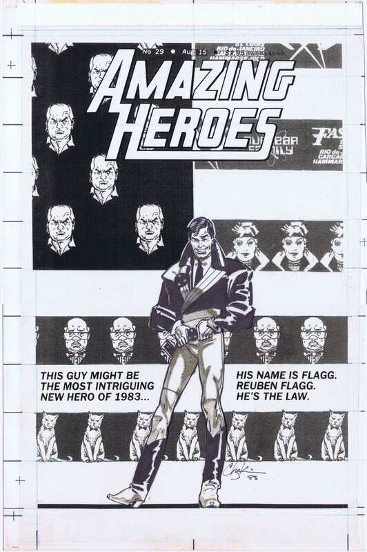 Howard Chaykin, Amazing Heroes #29 American Flagg - Couverture originale