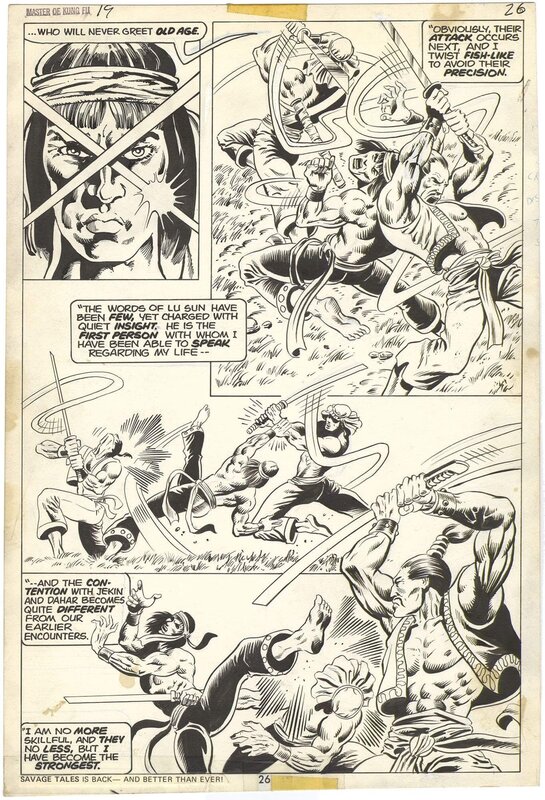 En vente - Paul Gulacy, Al Milgrom, Master of Kung Fu #19 p.26 - Planche originale