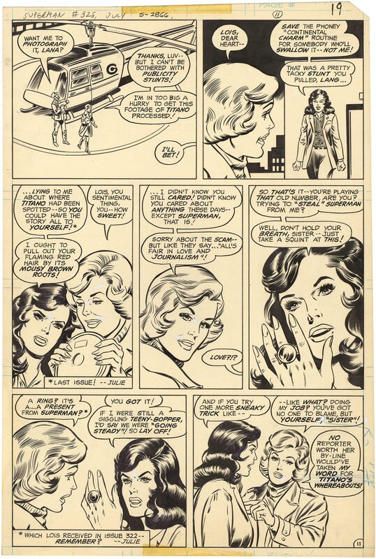 En vente - Curt Swan, Frank Chiaramonte, Superman #325 p.11 (Rivalry) - Planche originale