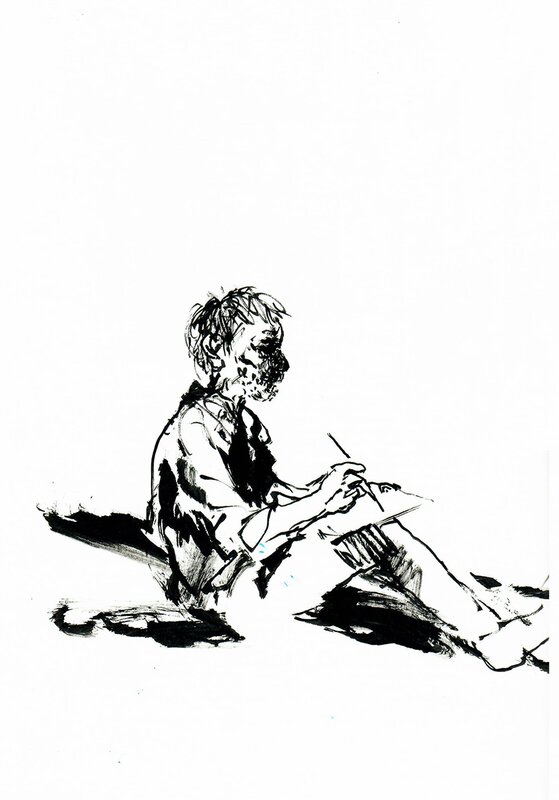 Edmond Baudoin, Autoportrait dans 