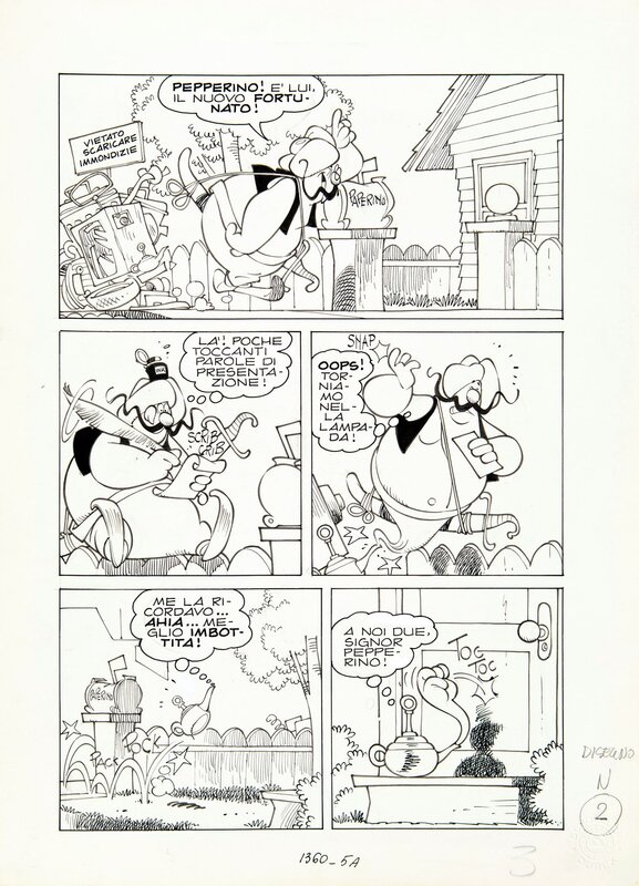 Giorgio Cavazzano, Paperino e il genio maldestro, pag. 5 - Illustration originale