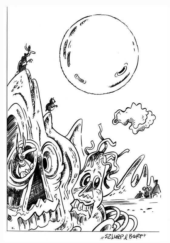 Shlurp et Burp by Wojtek Olszówka, Tadeusz Baranowski - Original Illustration