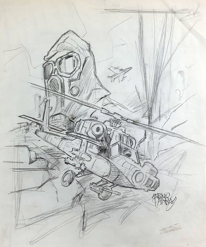 En vente - Parras, Antonio  Le Lièvre de Mars T6  28x33 - Illustration originale
